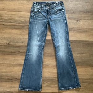 Silver Aiko Super Stretch Jeans 28 W 34 L